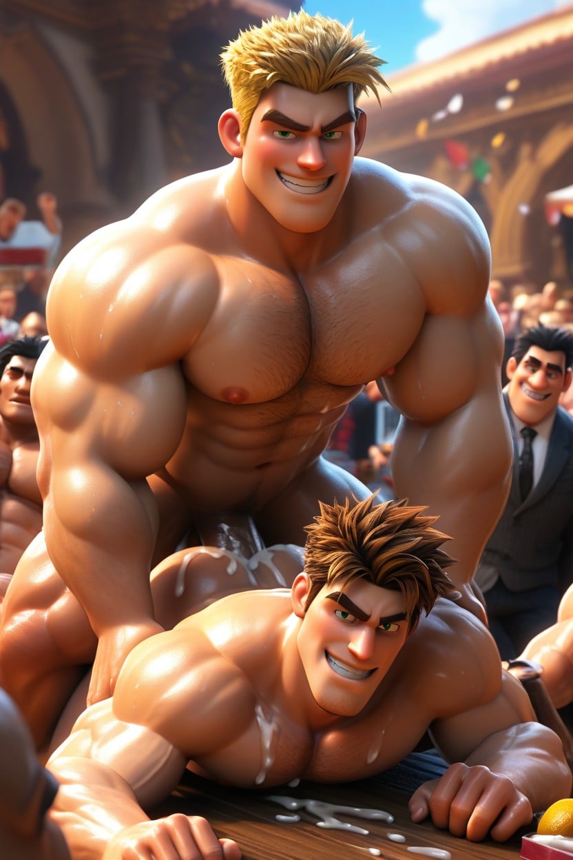 Pecs, Aggressive, Orgasm AI Gay Porn