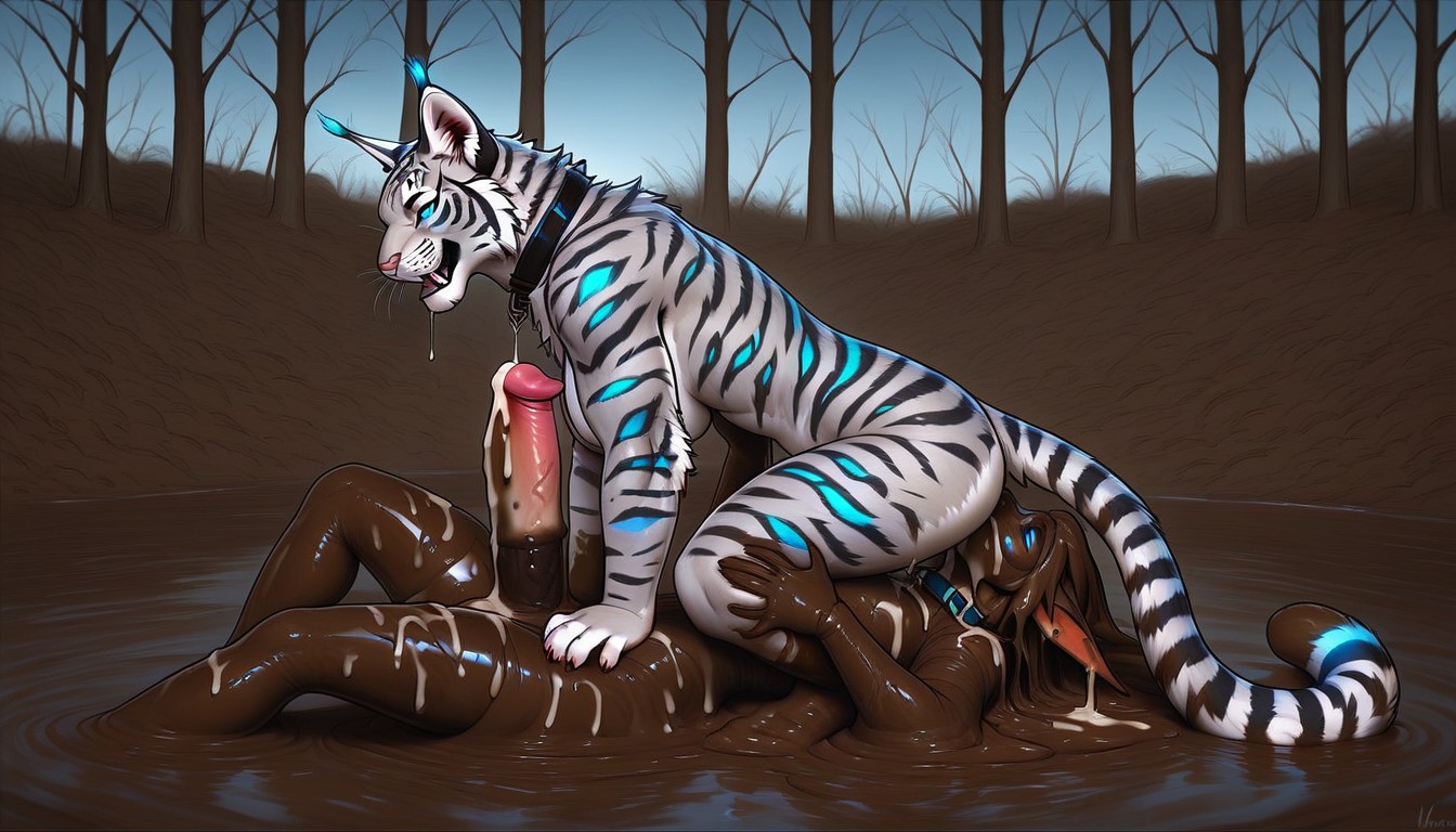 Collar, Hand On Head, Mud Furry AI Porn
