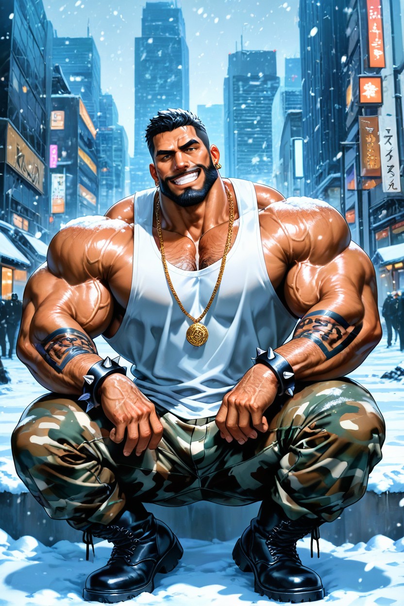 Massive Meaty Body, Masculine, Massive Legs AI Gay Porn