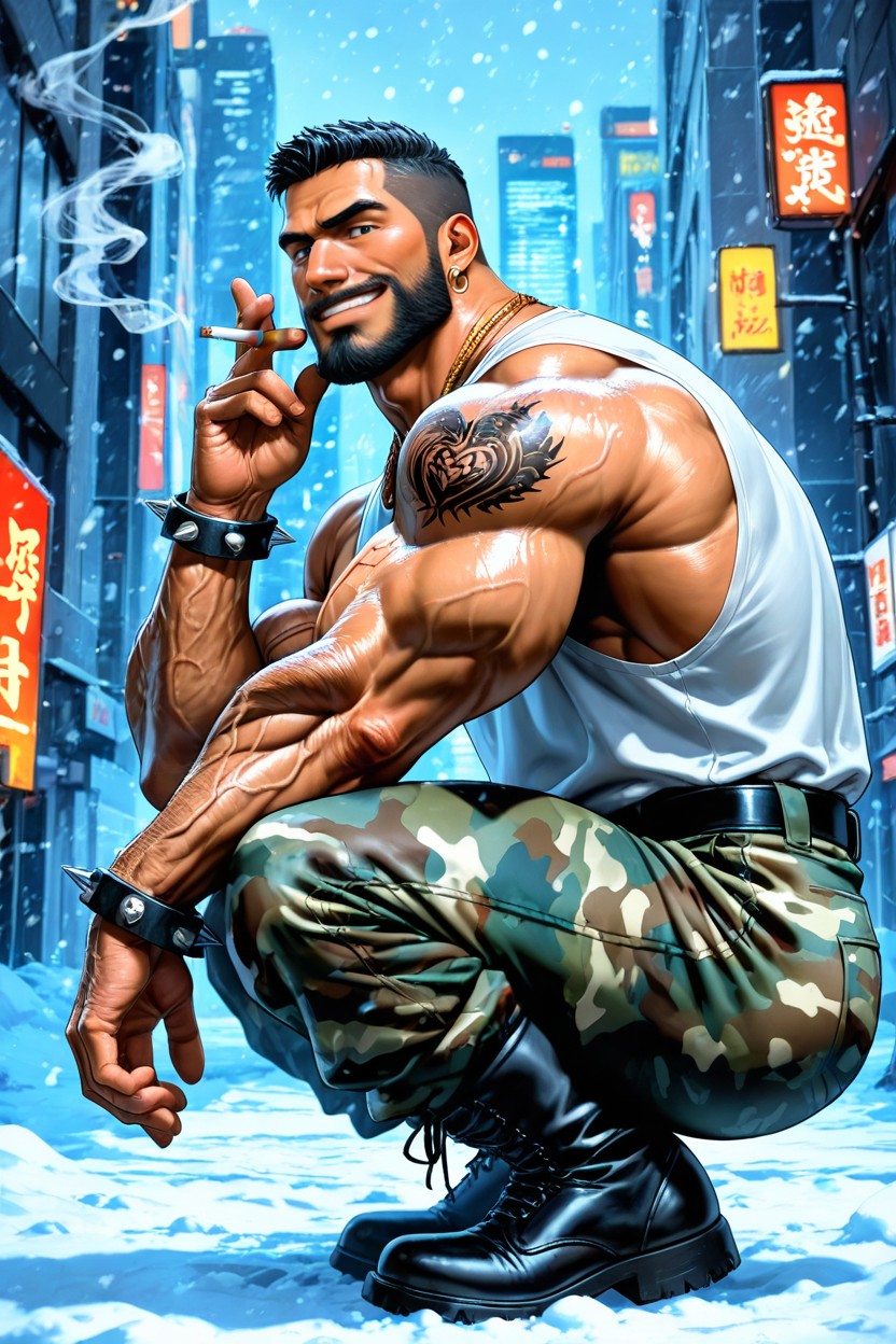 Big Lats, Bodybuilder, Military Boots Porno gay IA