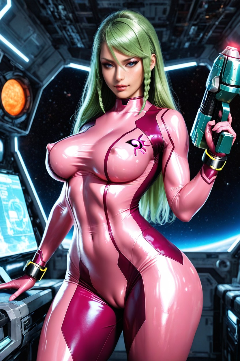 Samus Aran, Rounded Breast, Athletic Body AI Porn