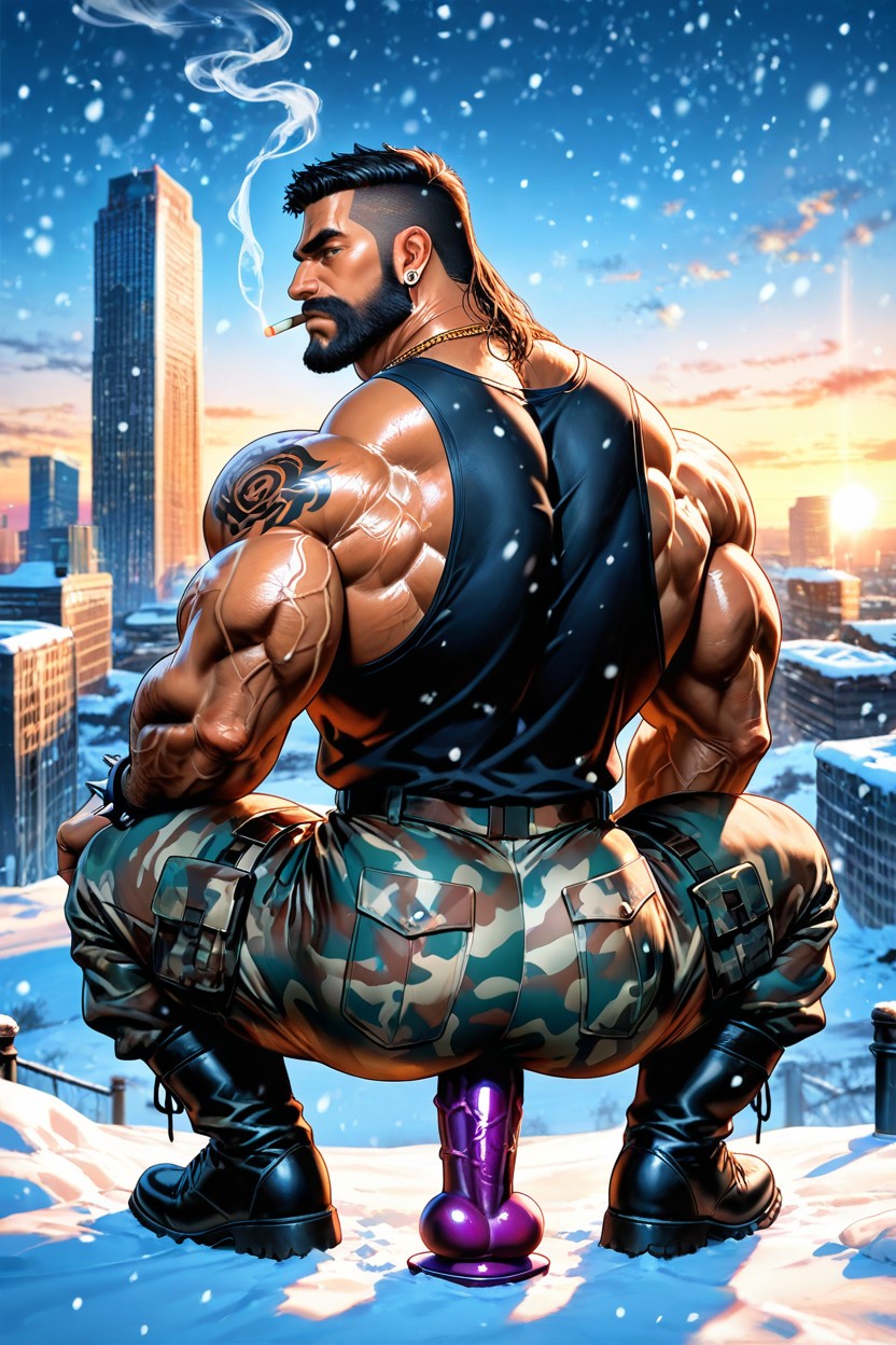 Camo Pants, Masculine, Camo Jacket AI Gay Porn