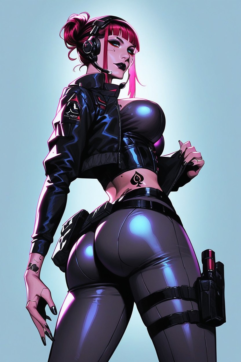 Bimbo, Side View, Headset AI Porn