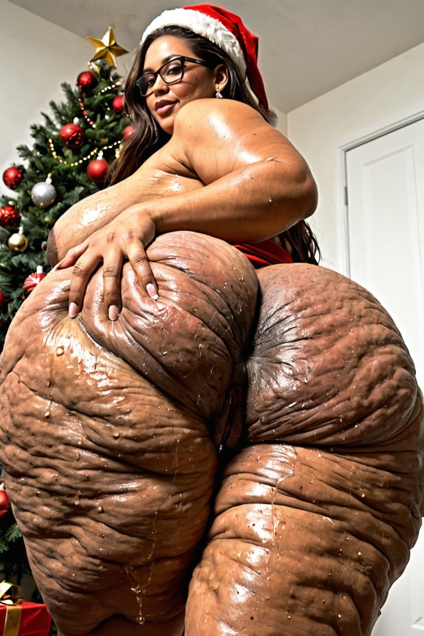 Santa Hat, With White Man That Has A Six Inch Cock, Oiled Skin AI Porn