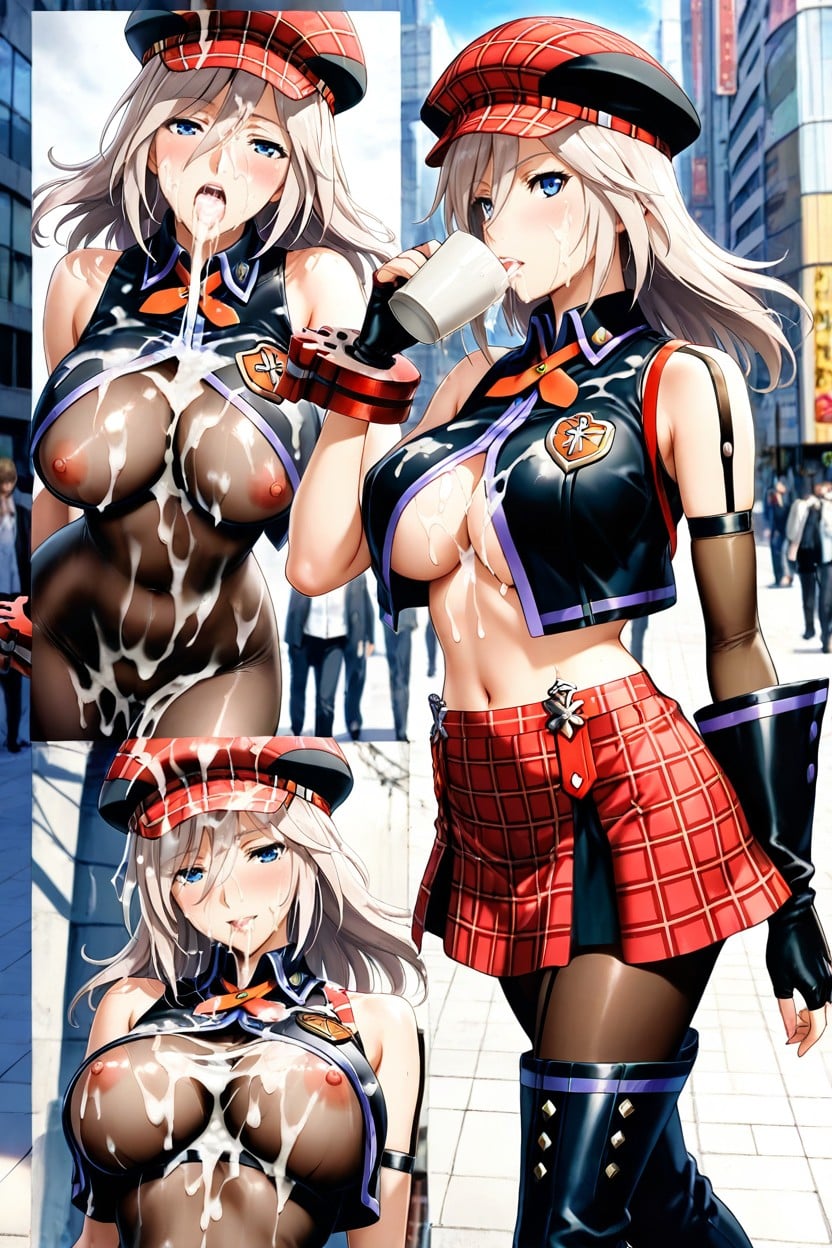 Close Up, Alisa Ilinichina Amiella From God Eater, Cum On Body Hentai AI Porn