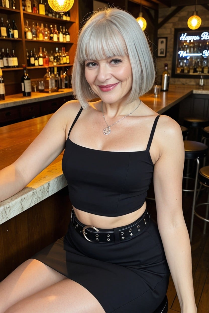 Fringe Bangs, Shiny Skin, Blushing AI Porn