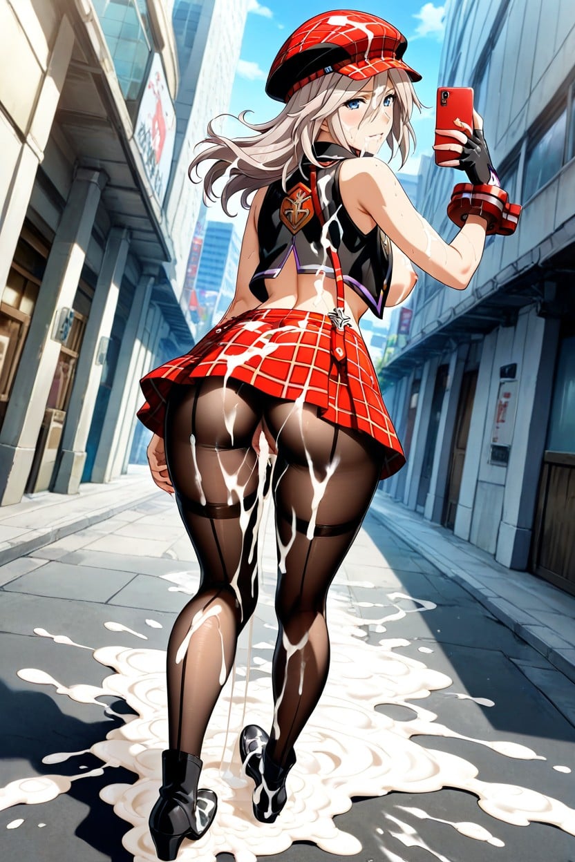 Bukkake, Erotic Pose, Faithful To The Anime Hentai AI Porn