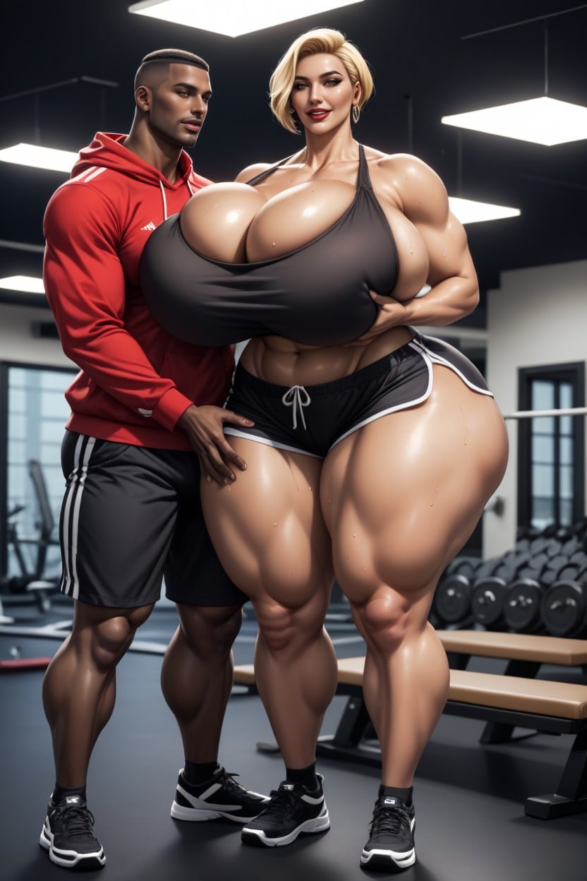 Hyper Woman, Thick Thighs, Wide Hips AI Porn