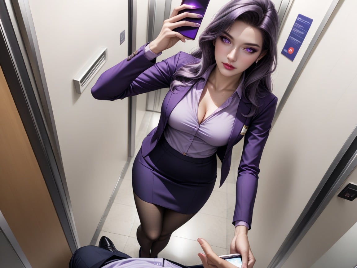 Top Down, Small Breasts, Black Hair Hentai AI Porn