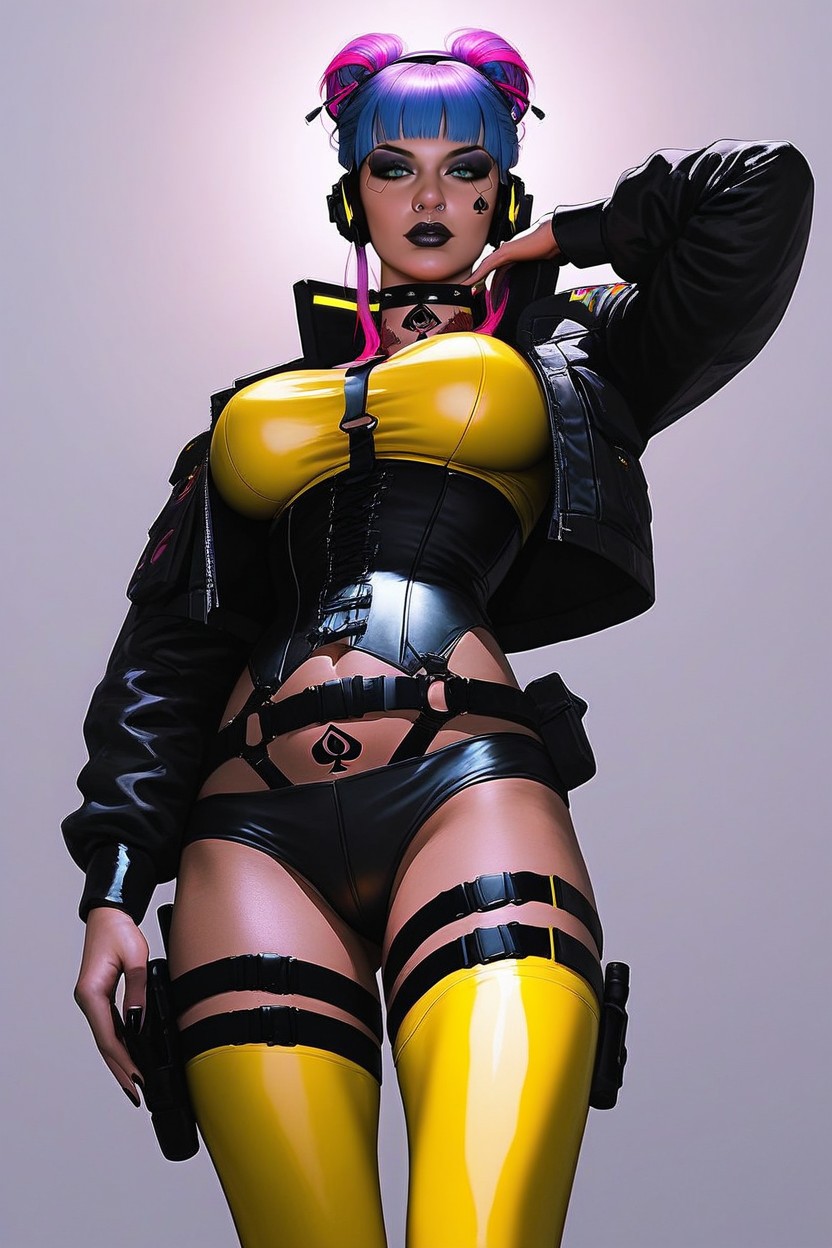 Corset, Egirl, Hair Bun AI Porn