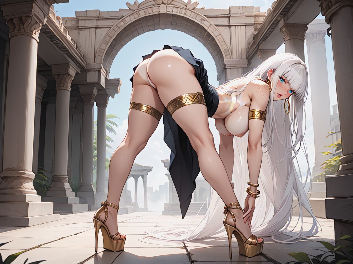 Bangs, Extremely Blush, Bellybutton Piercing Hentai AI Porn