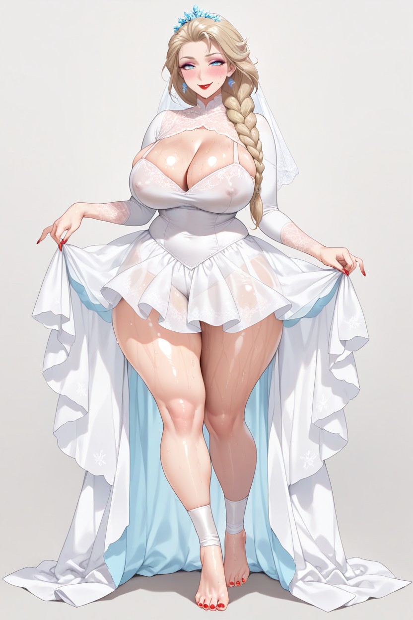 Tippy Toes, 30+, Big Cleavage AI Porn
