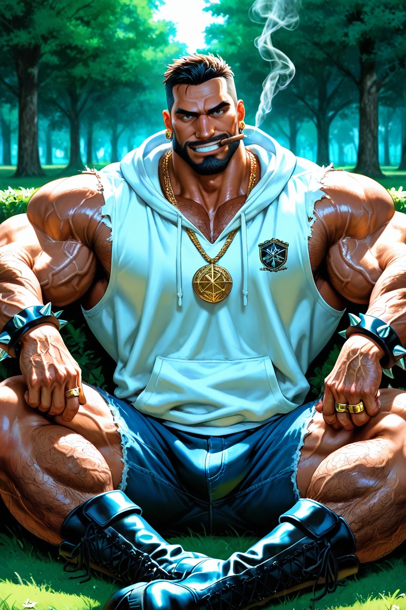 Huge Calves, Long Sleeves, Masculine AI Gay Porn