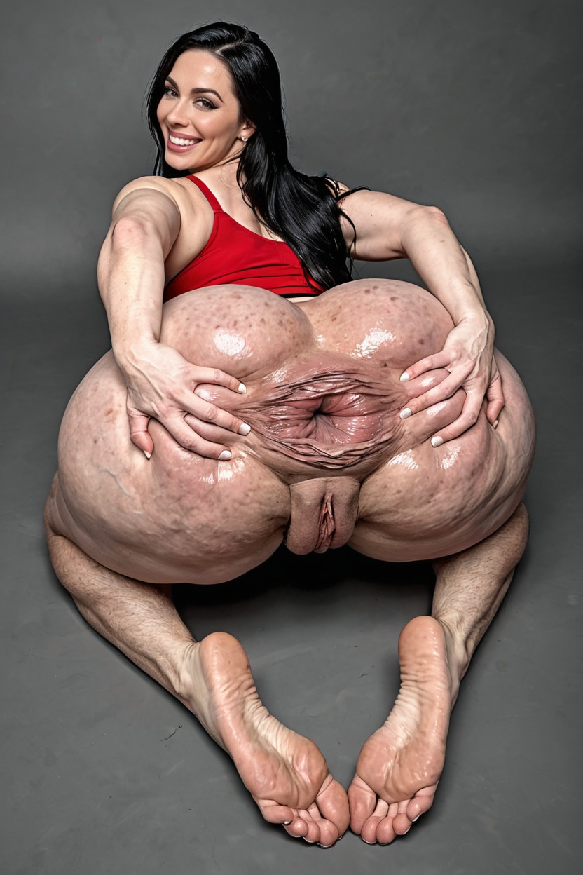 Hyper Disgusting Anus, Soles Visible, Hyper Massive Balls Of Feet AI Porn