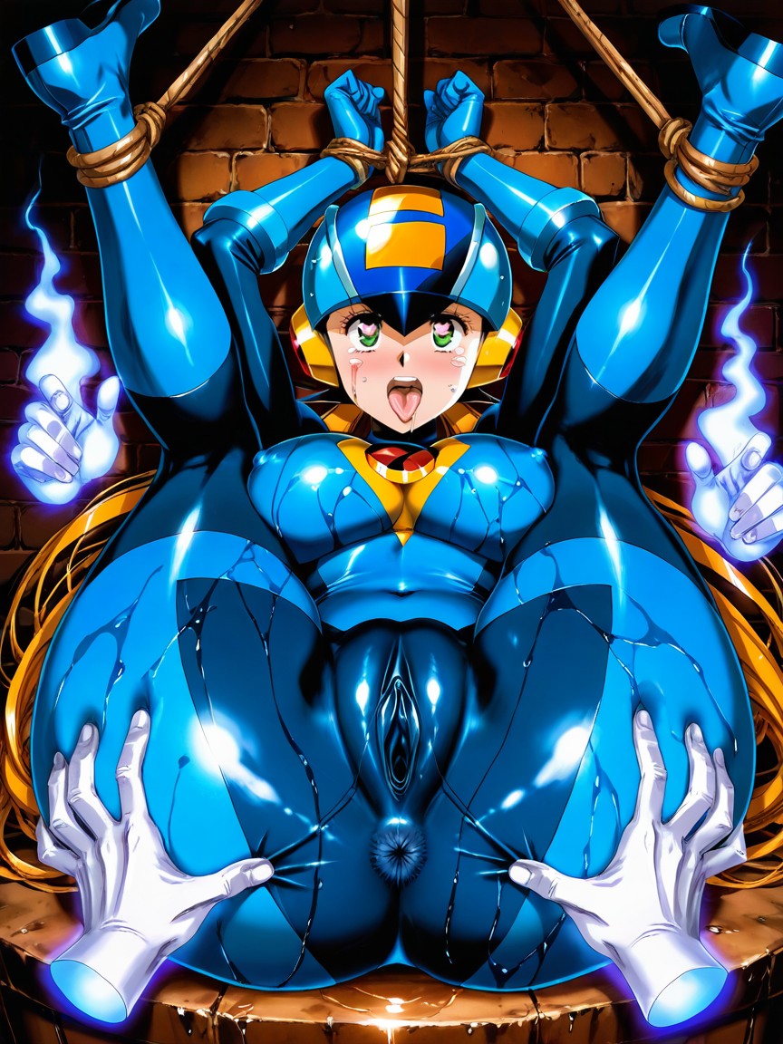 Prominent Clitoris Bulge, Flushed Cheeks, Succubus Womb Tattoo With Symbols On Pubic Area Hentai AI Porn