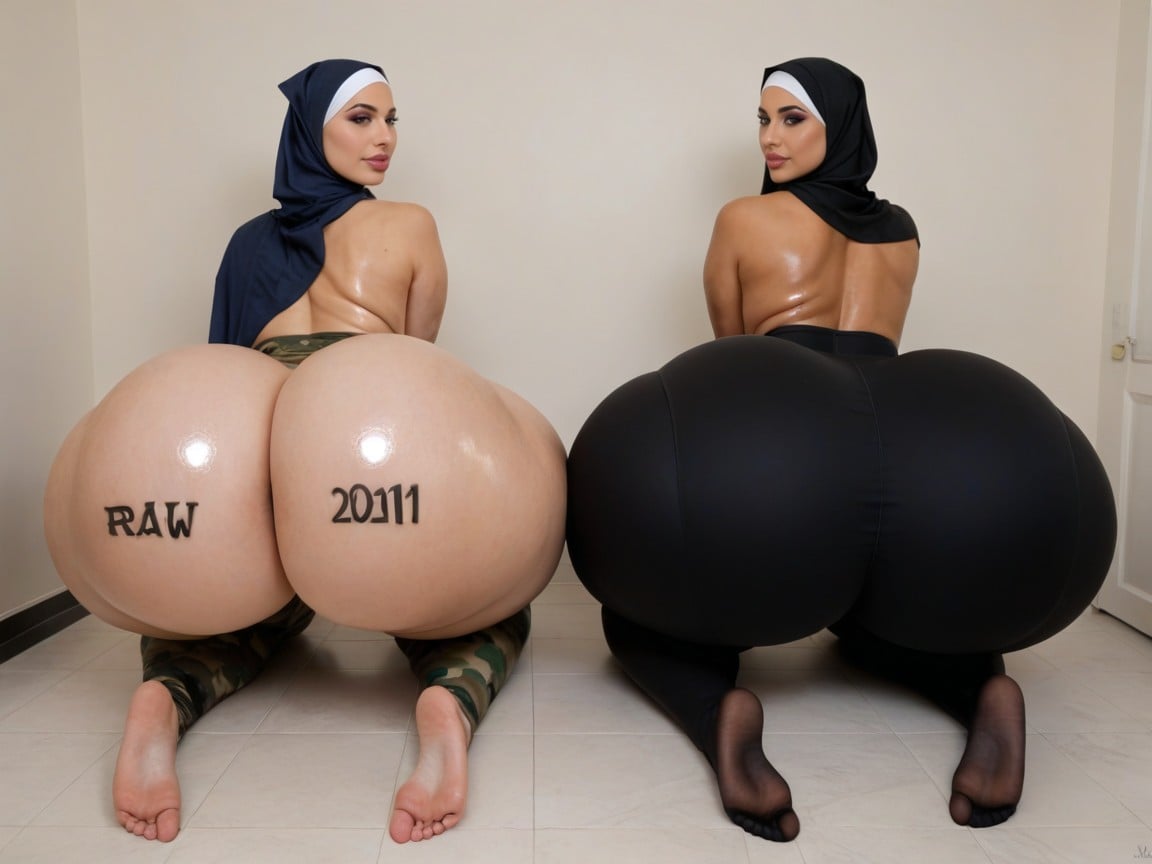 Extremely Large Ass, Large Nipple Ring, In The Kitchen AI Porn