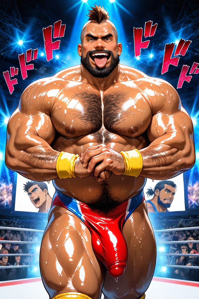 Open Mouth, Person, Thick AI Gay Porn