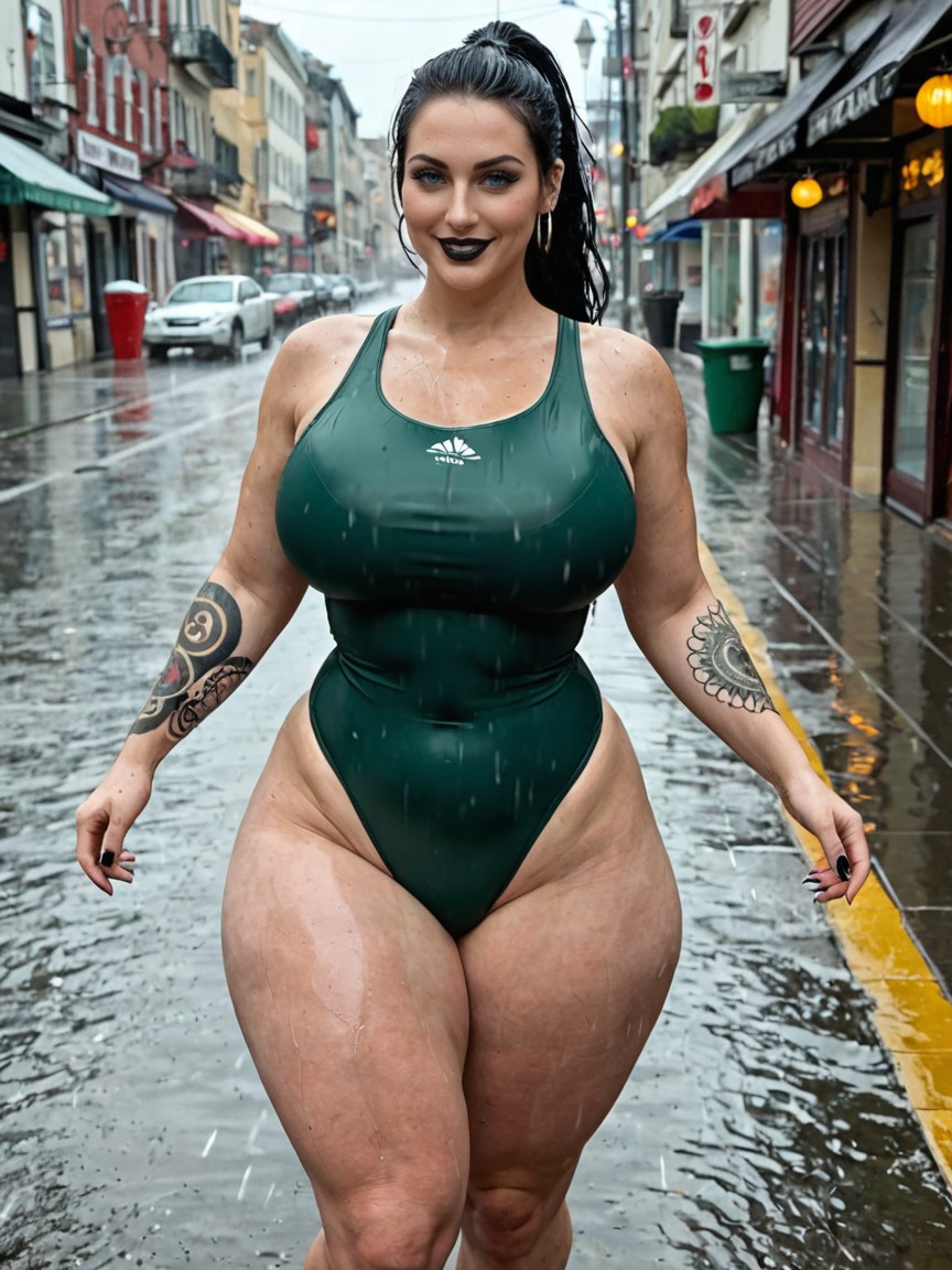 Ponytail, Ssbbw, Goth AI Porn