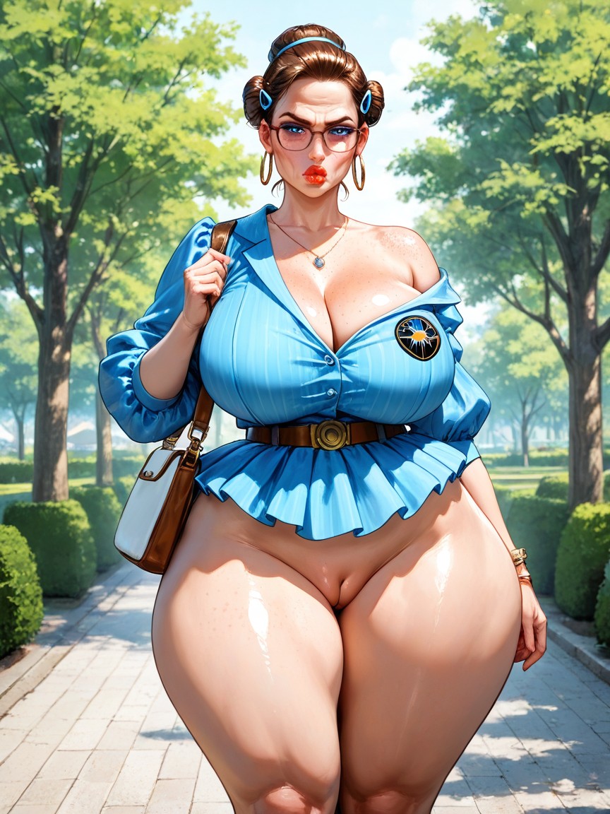 Thick Thighs, Pleated Tutu, One Shoulder Bag For Women Hentai AI Porn