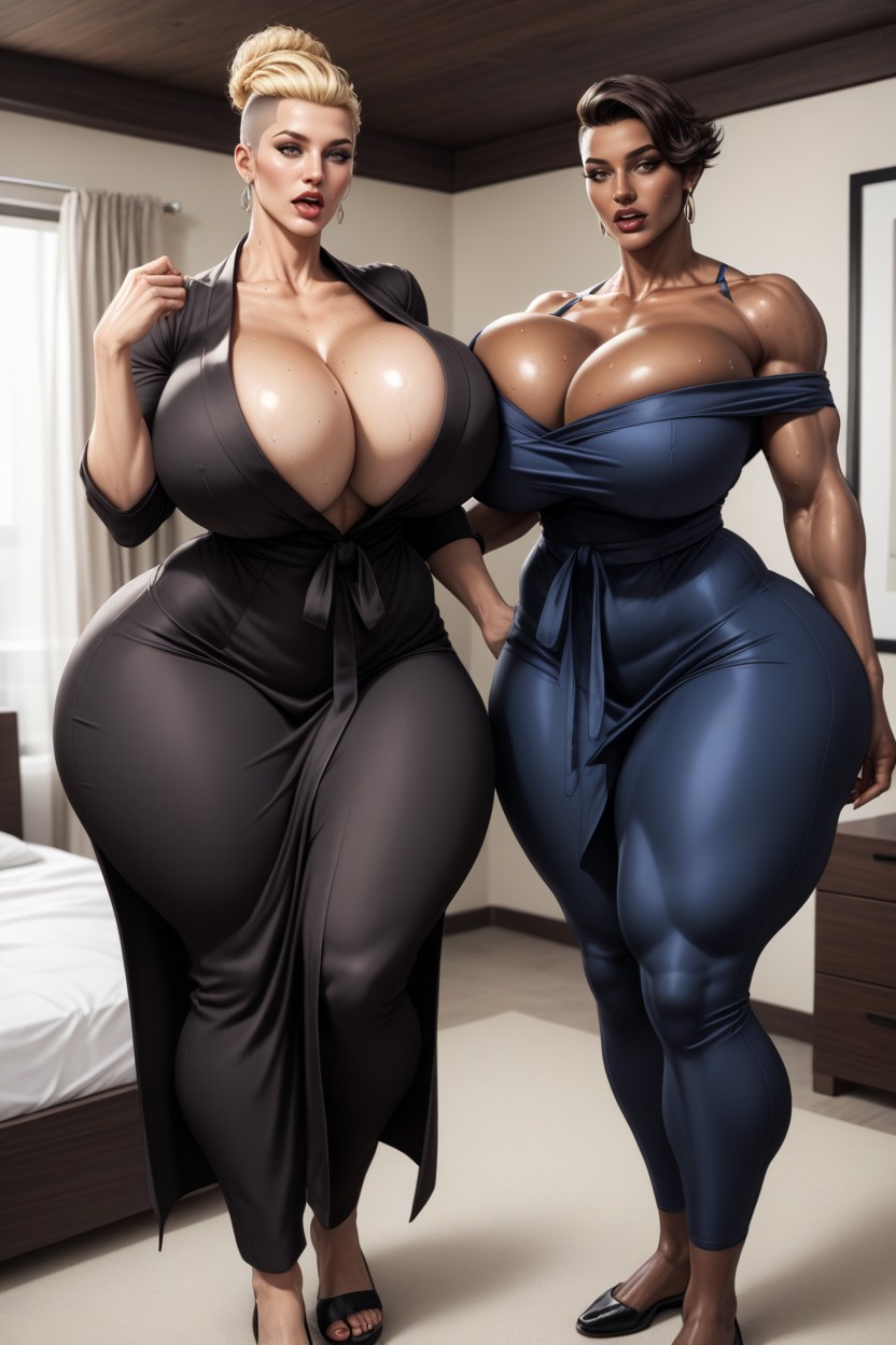 Thick Thighs, Thighs Exposed, Extremely Large Ass AI Porn