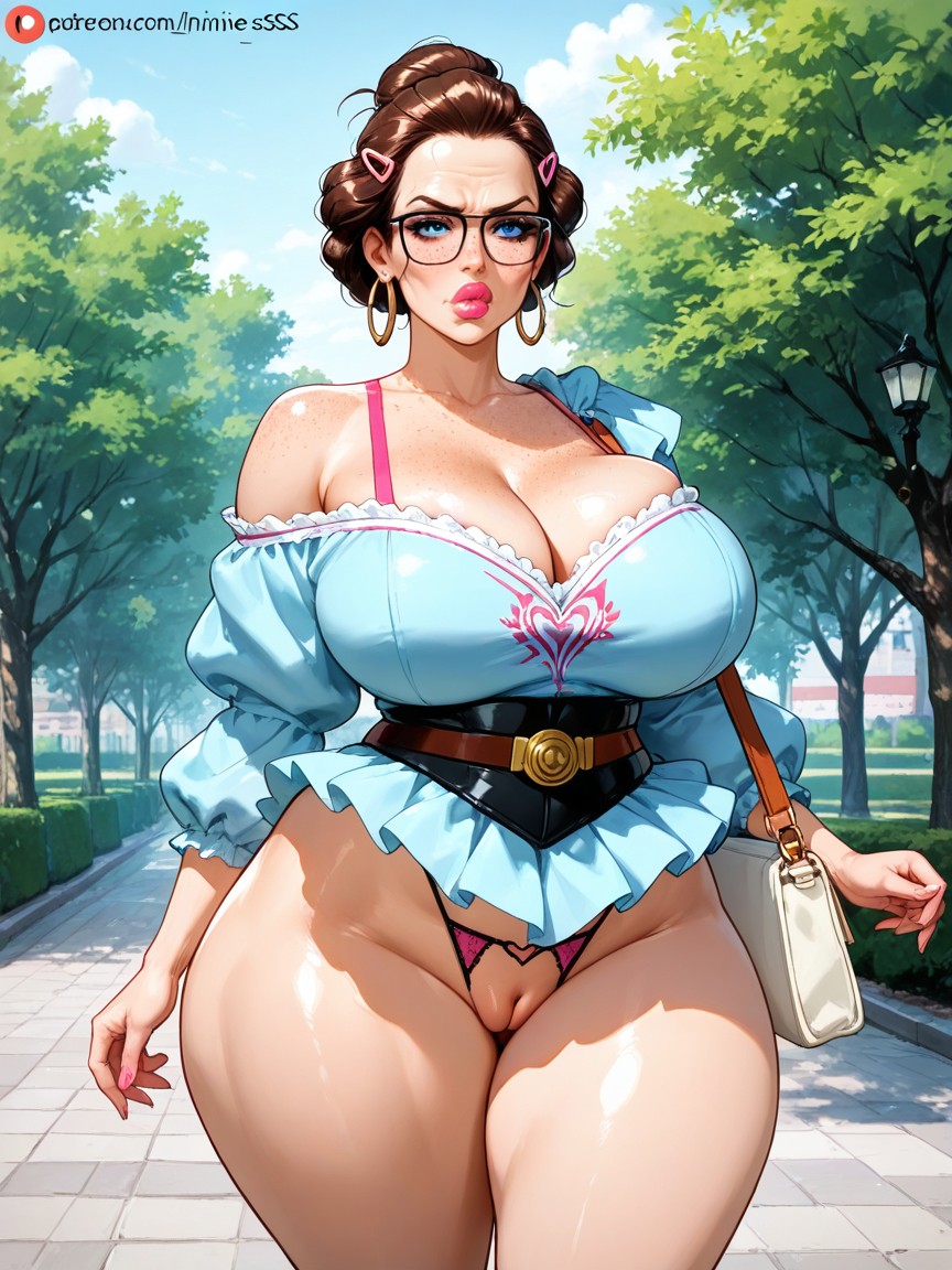 Innie Pussy, Dark Slutty Schutzstaffel Ss Uniform, Hoop Earrings Hentai AI Porn