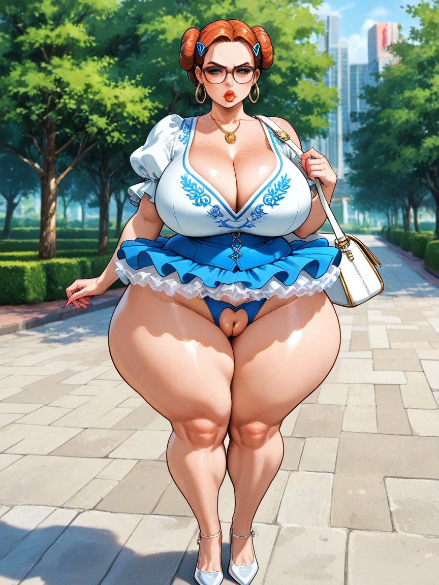 50+, Ruffled Trim, Thick Thighs Hentai AI Porn