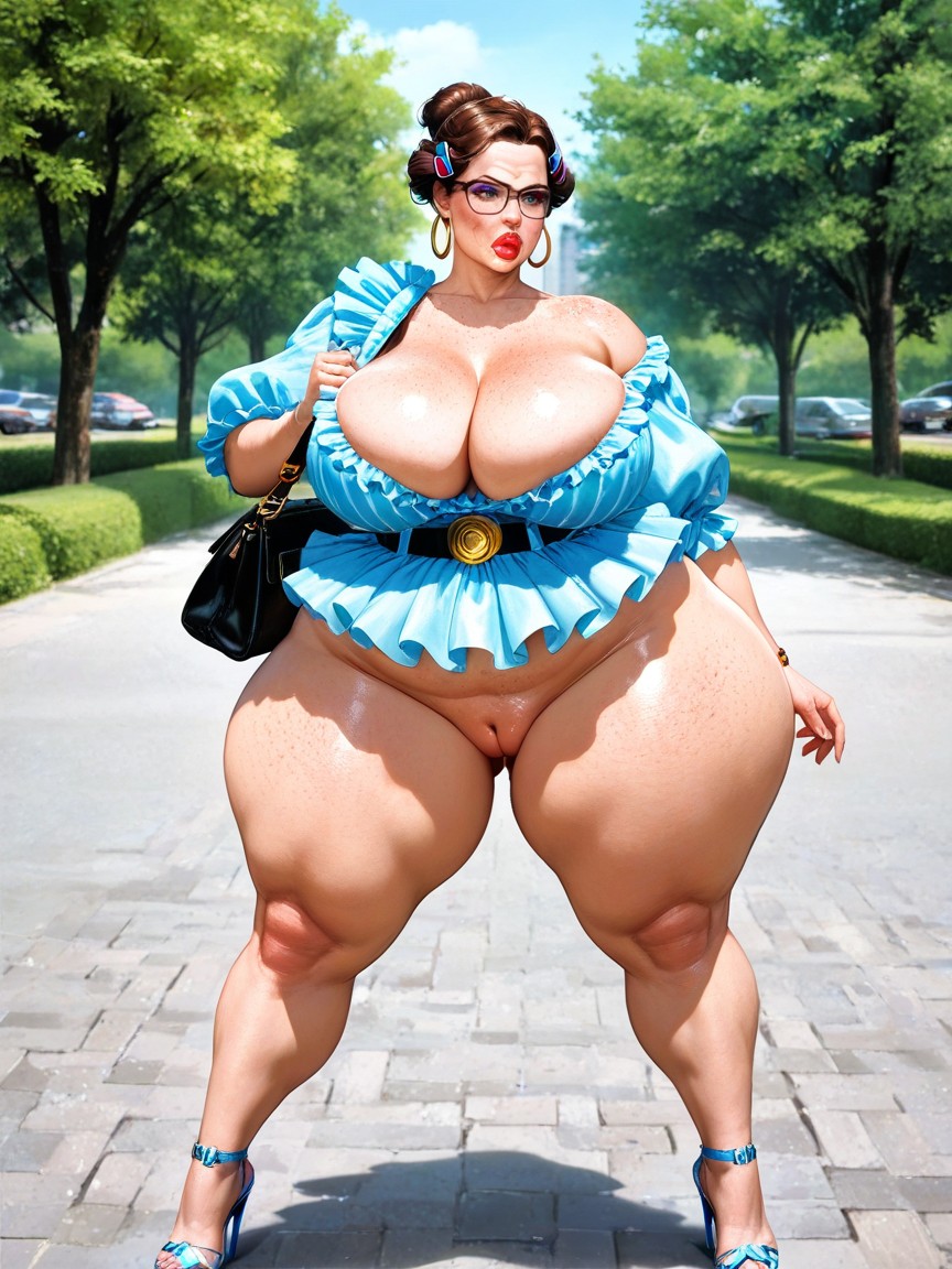 Super Pouty Lips, Enormous Fat Ass, Innie Pussy Hentai AI Porn
