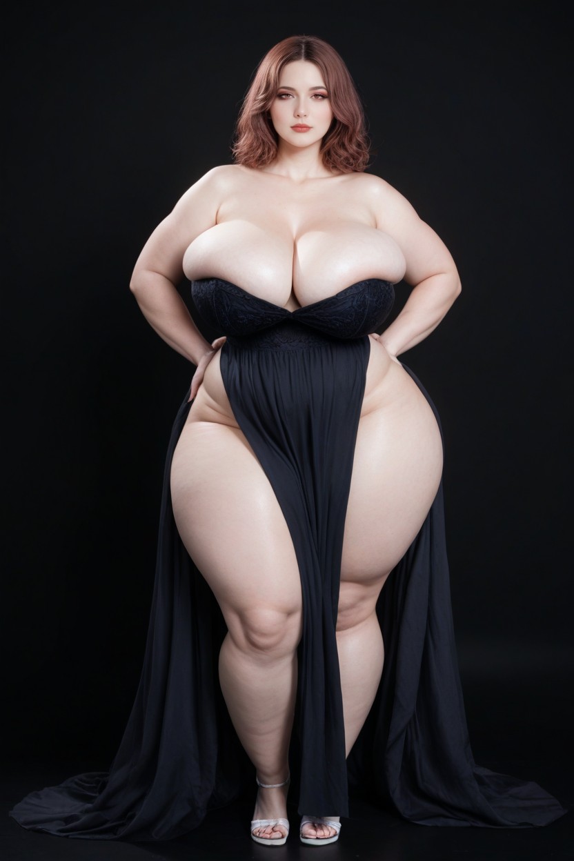 Oversized Fat Legs, Bbw, Absolutely Ghostly Gray Skin AI Porn