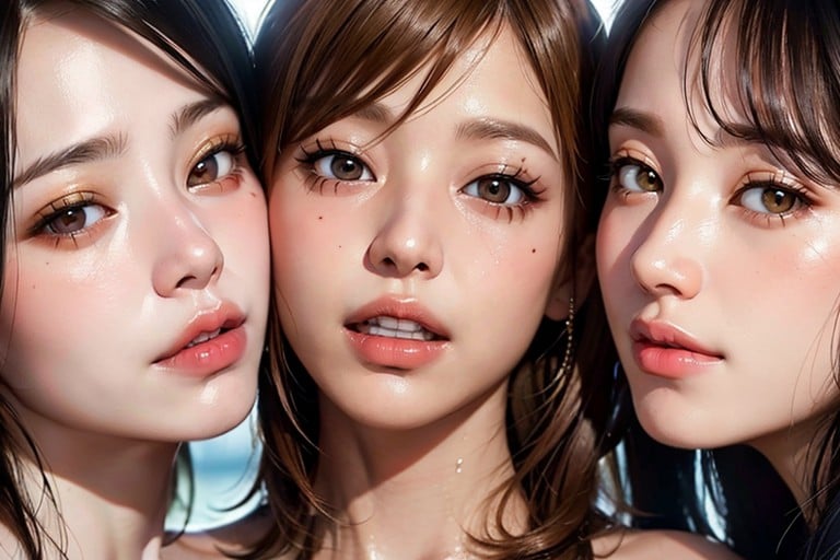Hair Bands, Social Media, Five Women AI Porn