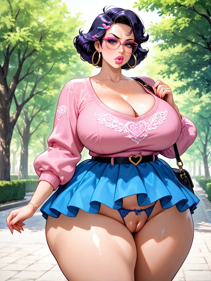 Heart Hair Clips In Hair, Whale Tail, High Definition Body Hentai AI Porn
