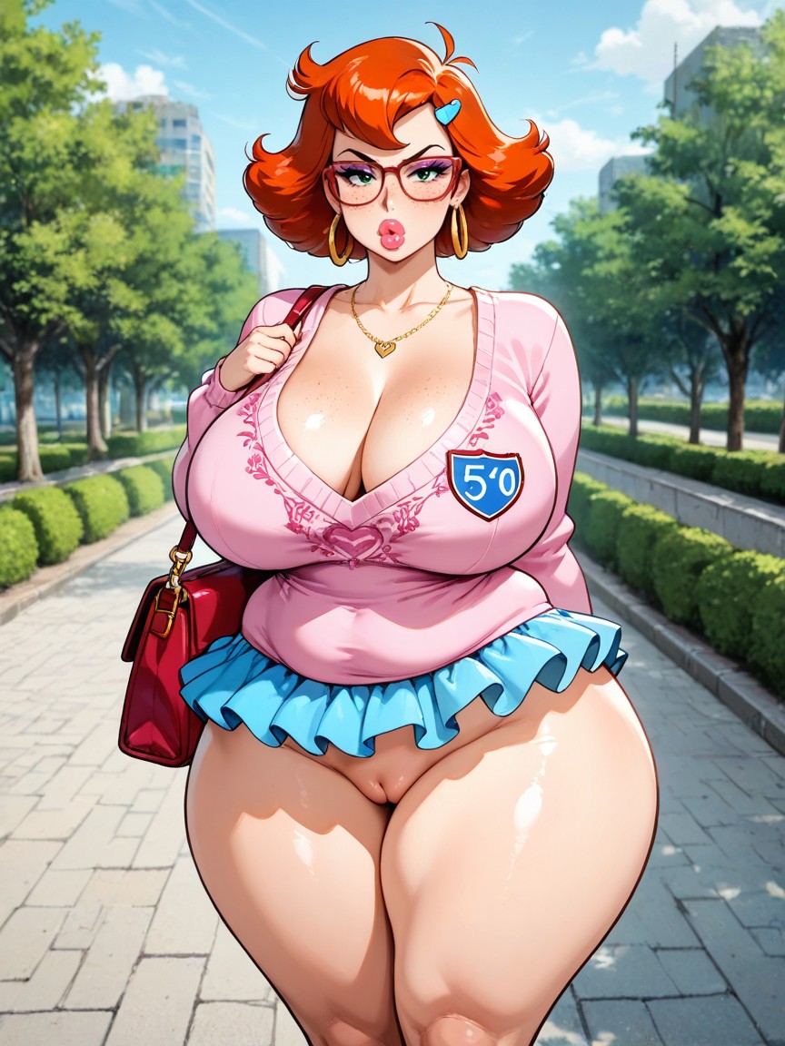 Serious, Bimbo Lips, Hoop Earrings Hentai IA