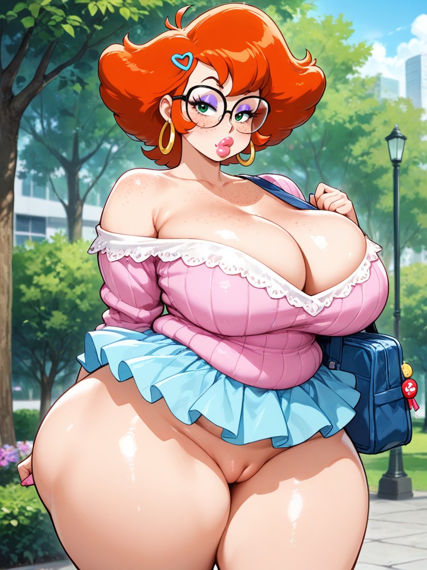 In A Park From The S, Serious, High Definition Face Hentai AI Porn