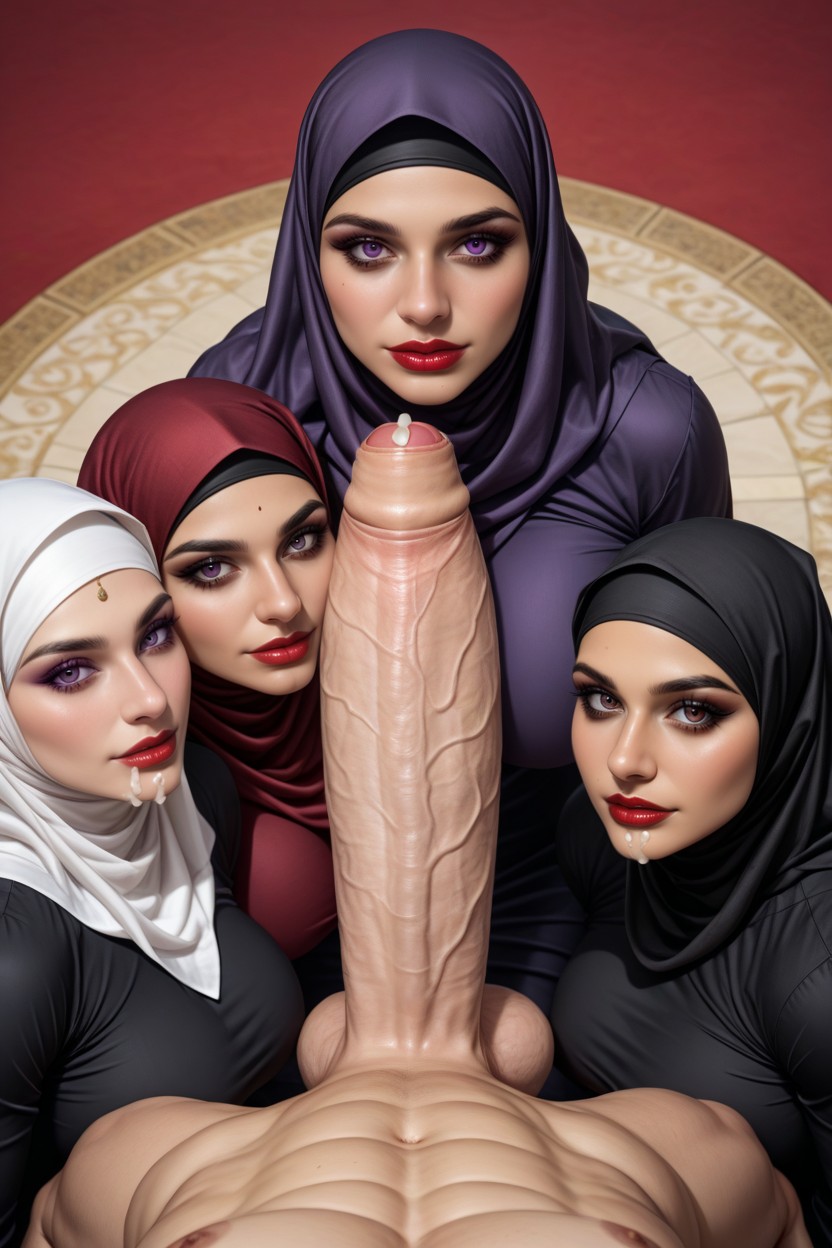 Black Colour Blouse, Harem, Face Against Cock Hentai AI Porn