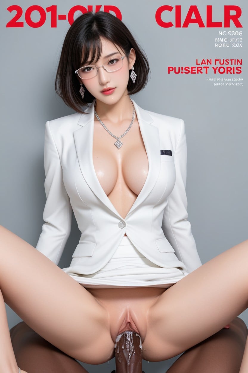 Pussy Juice, Extremely Massive Black Eyes, Black Heels Porno IA Asiatique