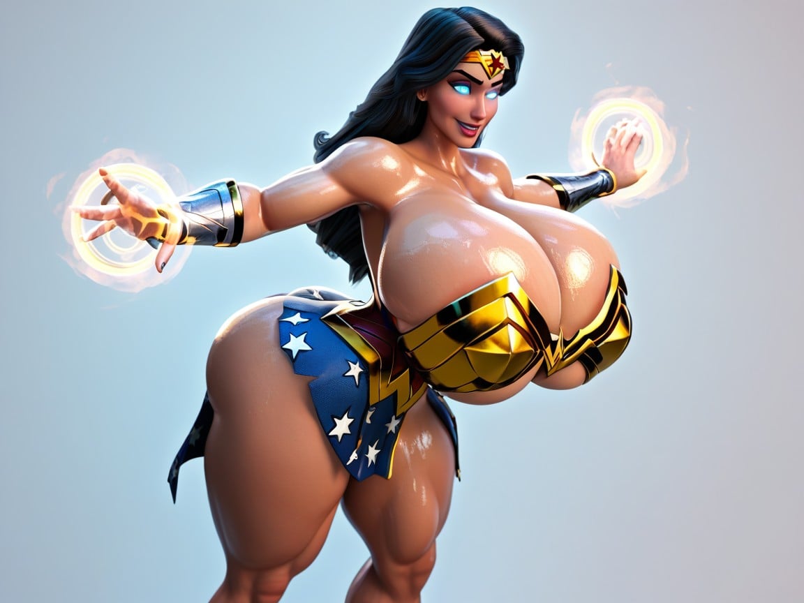 Pecho Colosal, Toples Wonder Woman, Wonder Woman Tiara Hentai IA