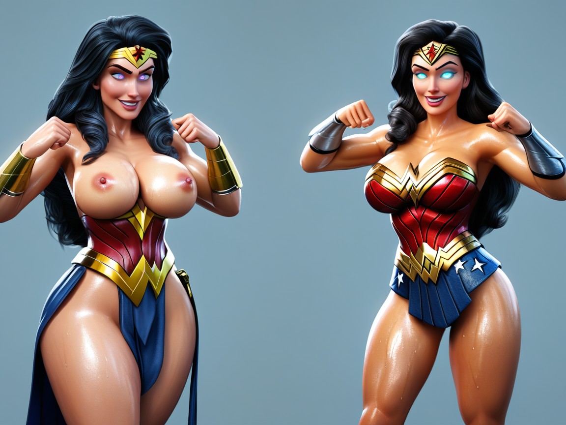 Physically Fit, Large Cartoonish Eyes, Not An Once Of Fat On Her Hentai IA