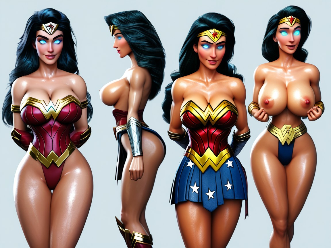 Wonder Woman Tiara, Múltiples Puntos De Vista, Orgasm Hentai IA