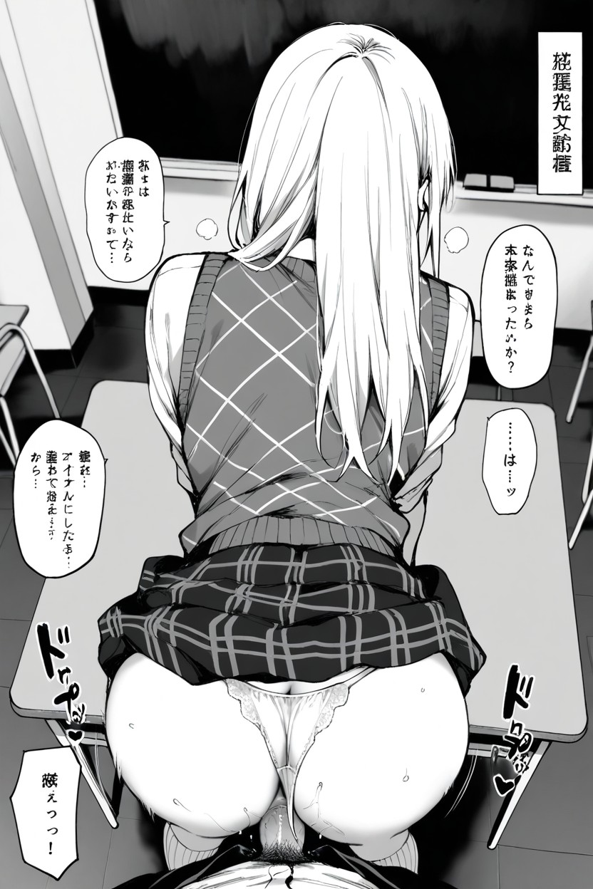 Be Out Breath, White Shirt, Grayscale Hentai AI Porn