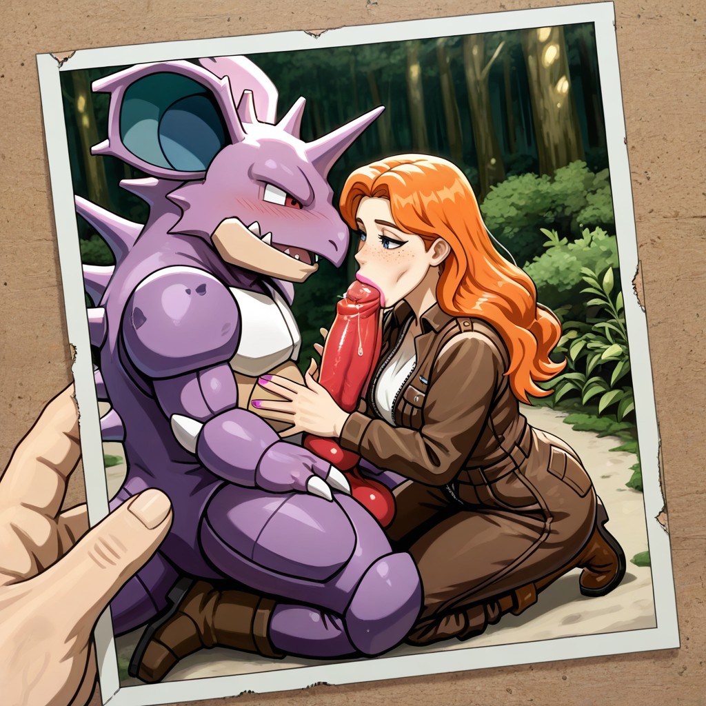 Woman And Nidoking, Brown Pokemon Coveralls, Look Away AI Gay Porn