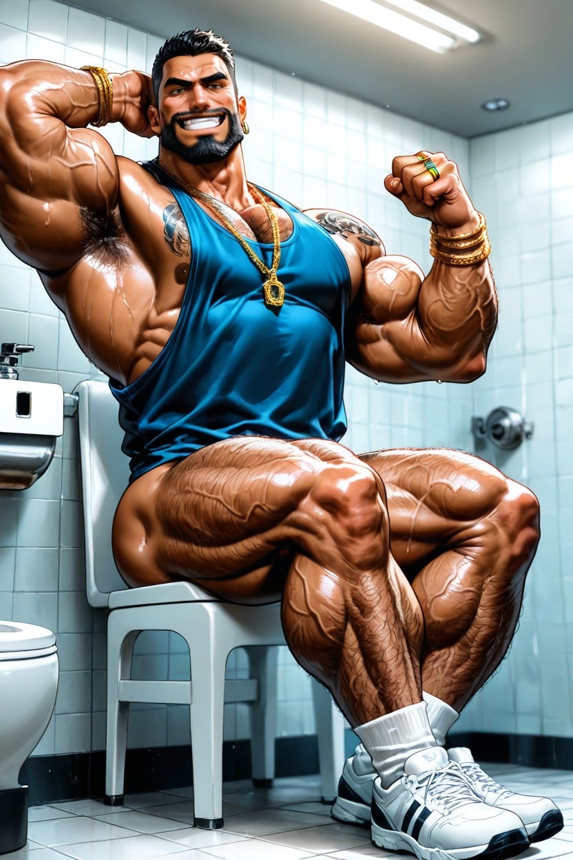 Wide Back, Neck Wider Than Face, Looking At Viewer AI Gay Porn