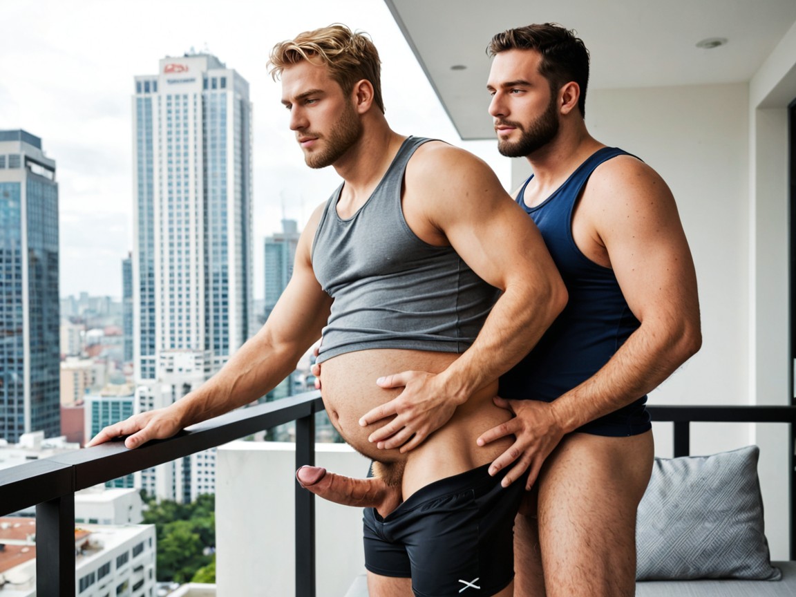 Perfect Lighting, Gay Males Only, Hairy Belly AI Gay Porn