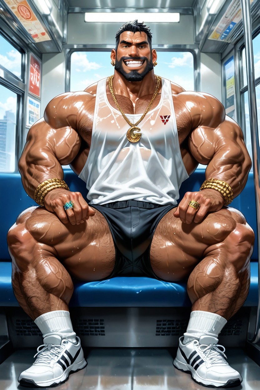 Hairy Forearms, Hyper Muscular Body, Veiny Muscles AI Gay Porn