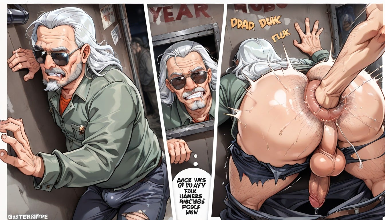 Multiple Views, Speed Lines, Drooling AI Gay Porn