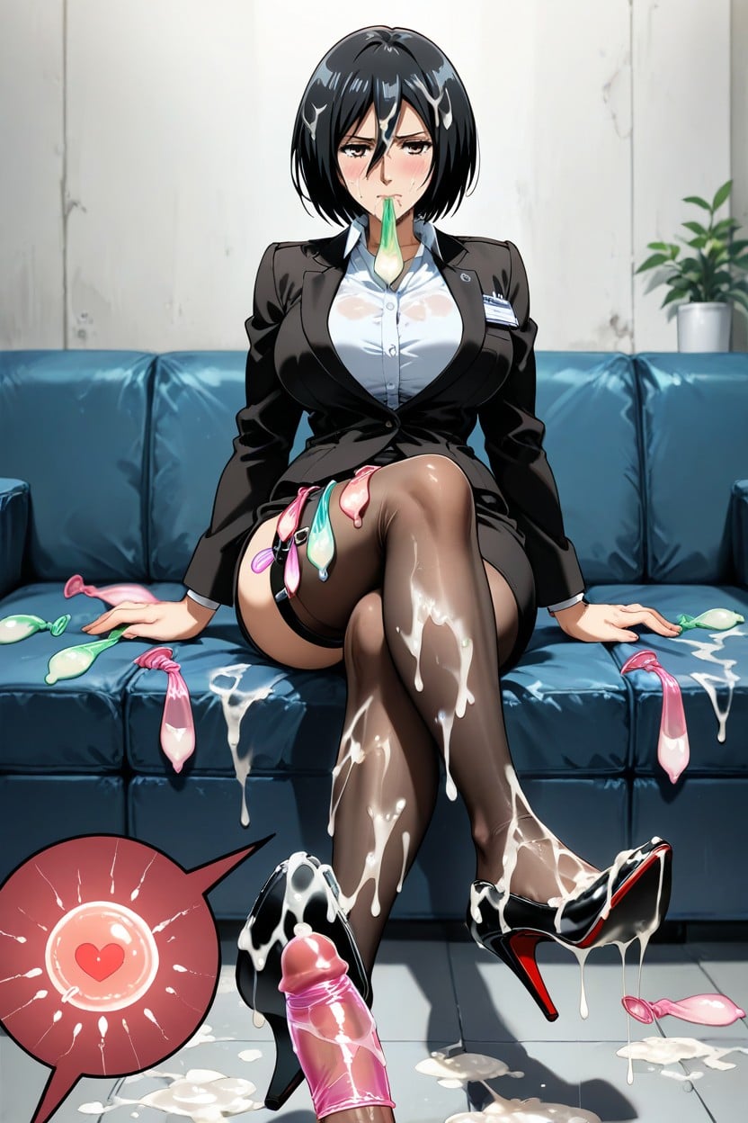 Cum On Legs, Condom, 18+ Hentai AI Porn