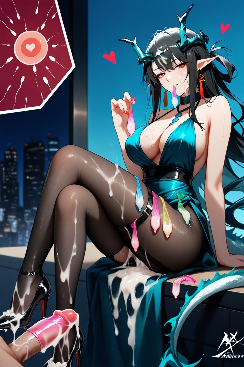 Skinny, Cum On Clothes Huge Amount Of Cum, Medium Breast Hentai AI Porn