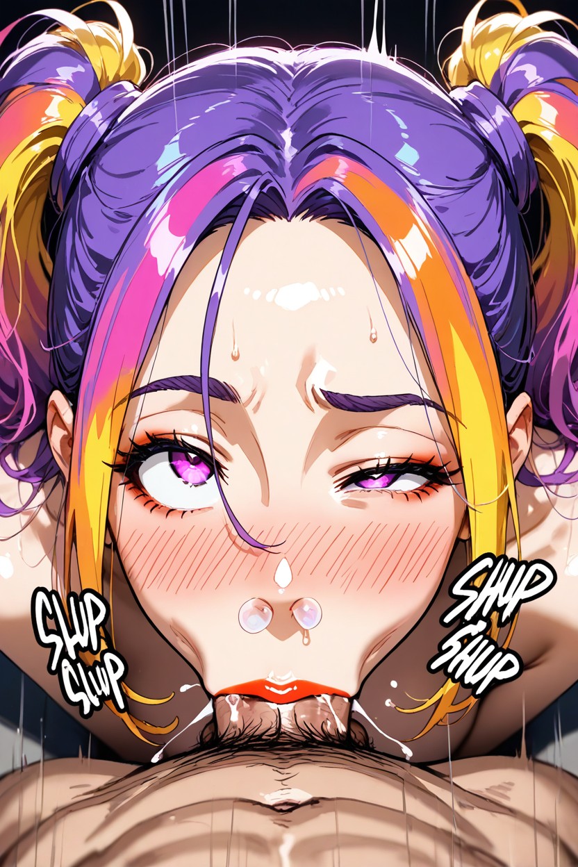 View From Above, Lustrous Hair, Blushing Hentai IA