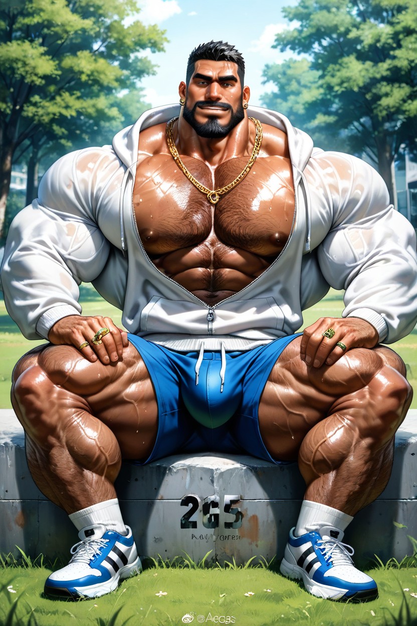Hairy Balls, Veiny Muscles, Muscular Legs AI Gay Porn