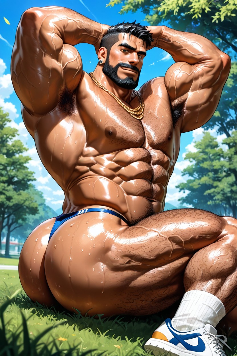 Masculine, Oversized Muscles, Bara AI Gay Porn