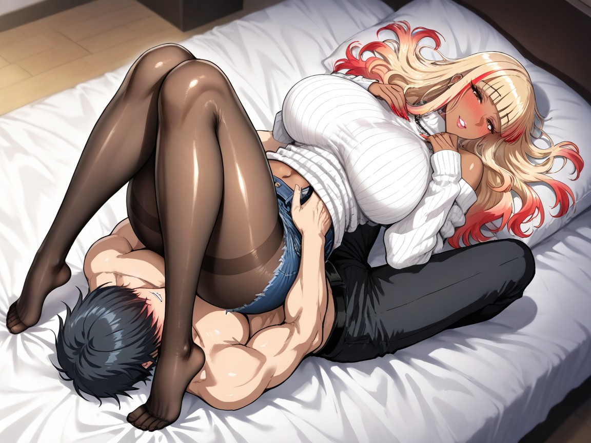 Blonde Long Hair, Big Ass, Round Eyes Hentai AI Porn