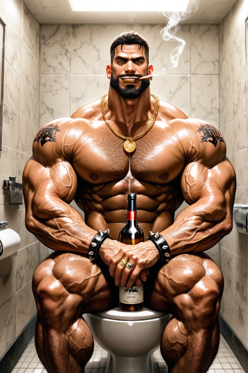 Long Strong Neck, Tattoos, Big Adam's Apple AI Gay Porn